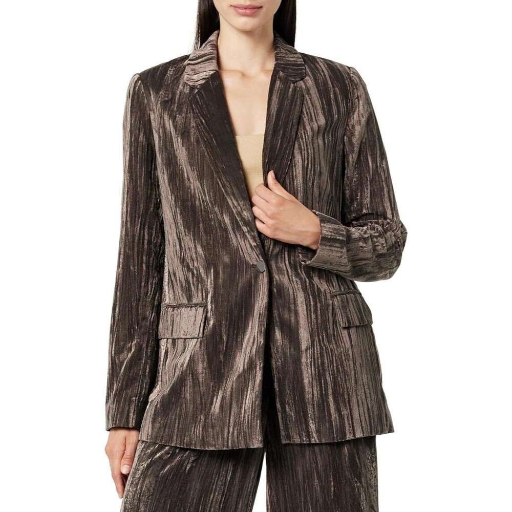 The Drop‎ Women's Blake Long Blazer, Java Velvet, Large